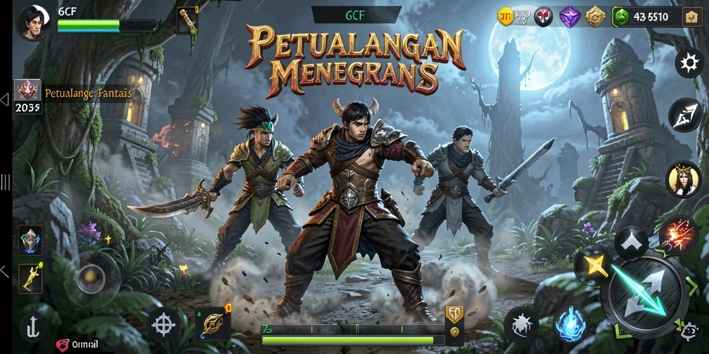 Tangkapan layar gameplay 6CF yang seru dan menantang.