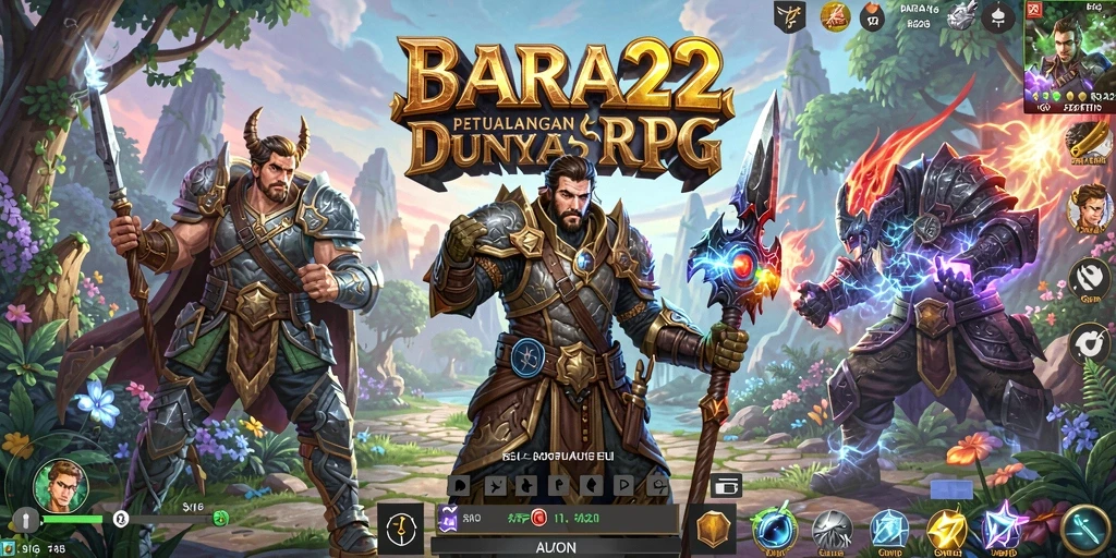Gameplay BARA22 menampilkan pertarungan strategis yang memukau.
