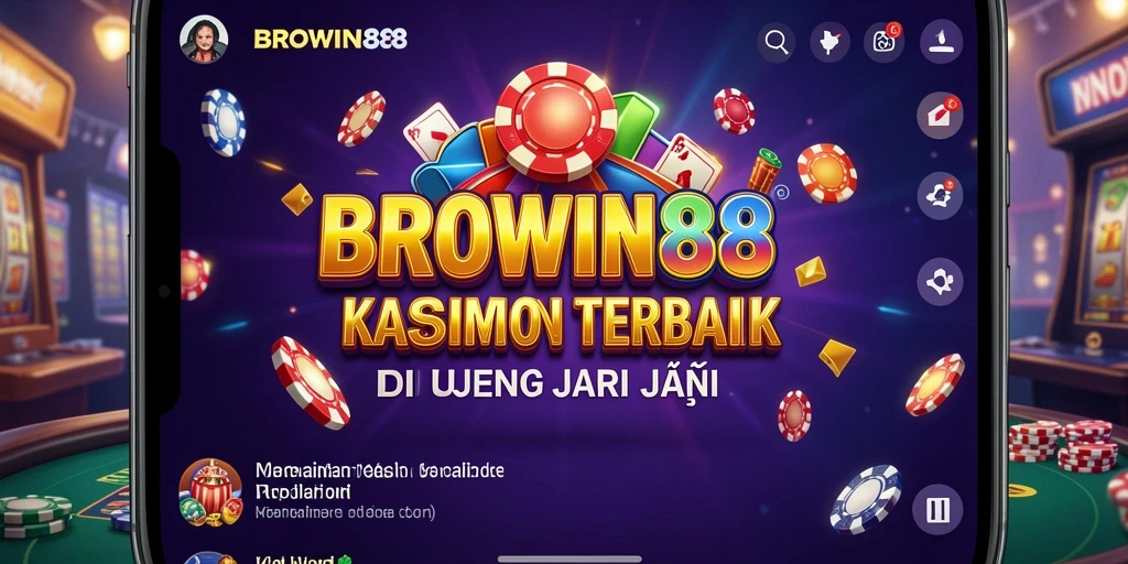 Screenshot menampilkan gameplay menarik dari BROWIN88 dengan slot dan meja Kasino.
