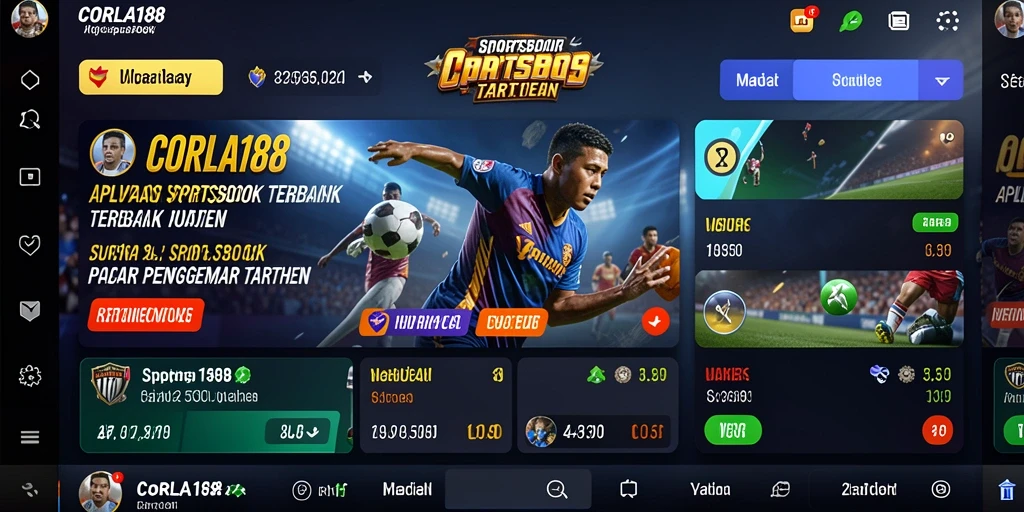 Tampilan screenshot gameplay Sportsbook dalam aplikasi CORLA188.