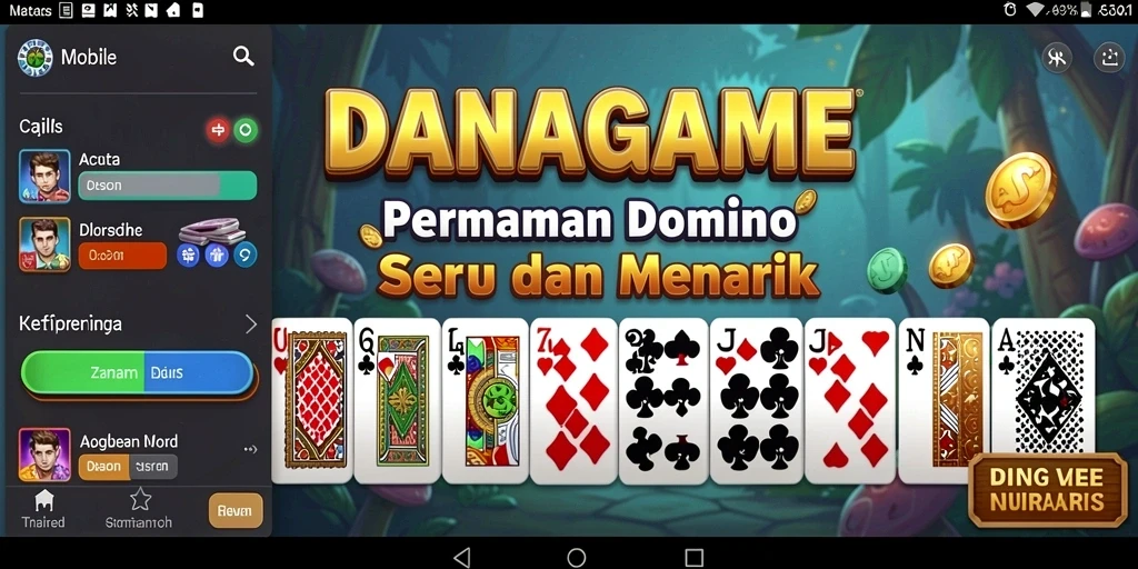 Tampilan menarik permainan domino di DANAGAME.