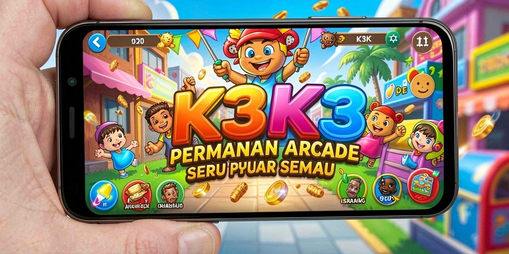 Screenshot K3K3 menampilkan aksi seru dalam gameplay Arcade.