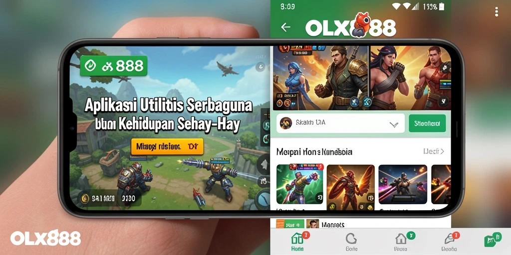 Tampilan antarmuka OLX888 yang bersih dan sederhana.