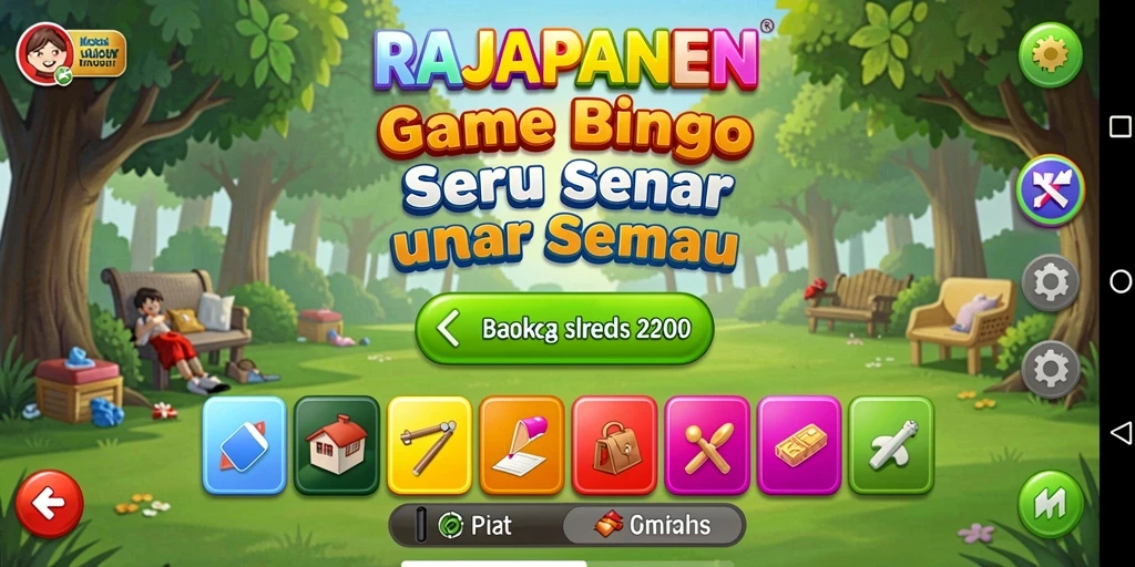 Tampilan gameplay seru di RAJAPANEN saat bermain Bingo.