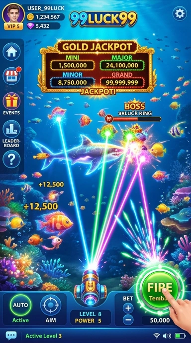Tampilan antarmuka 99luck99 yang sederhana dan mudah dinavigasi.